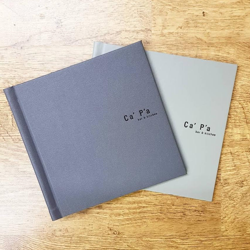 buckram menu books 