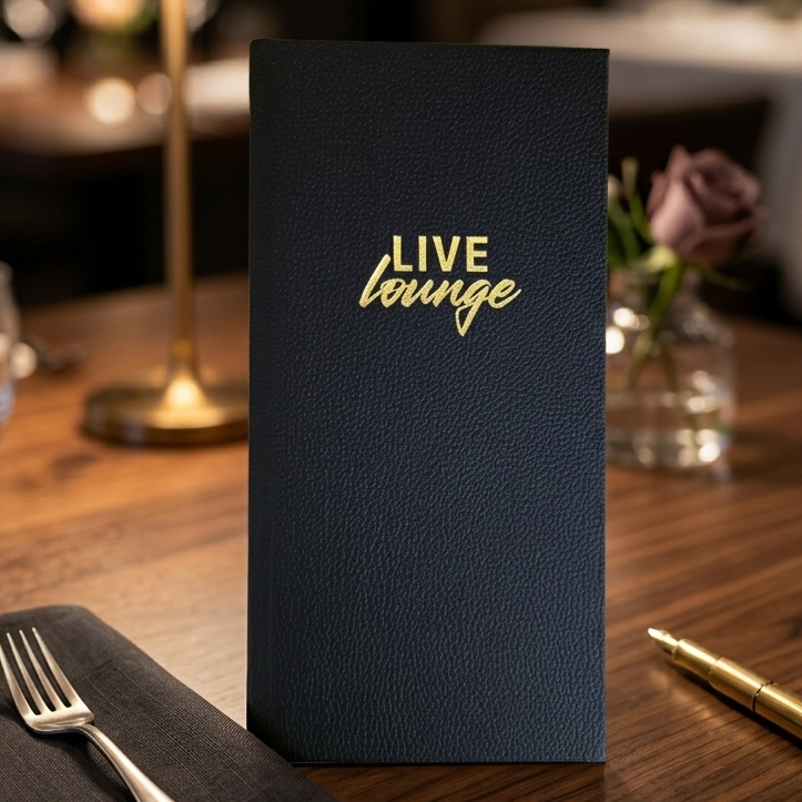 luxury faux leather menu cover
