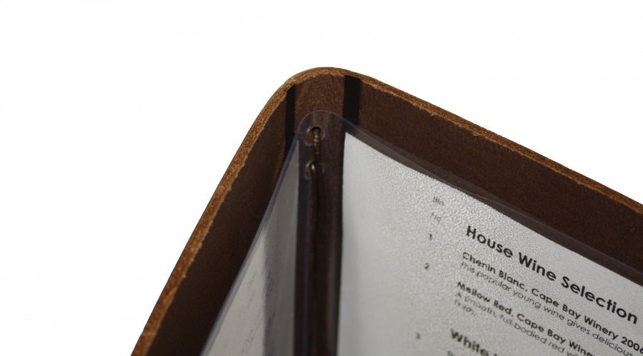 Saddle Hide Real Leather Menu Covers